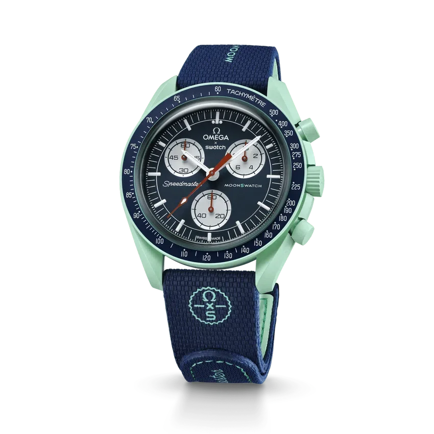 Moonswatch Dark Blue/Green Rubber