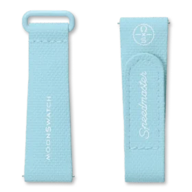 Moonswatch Light Blue/White Rubber