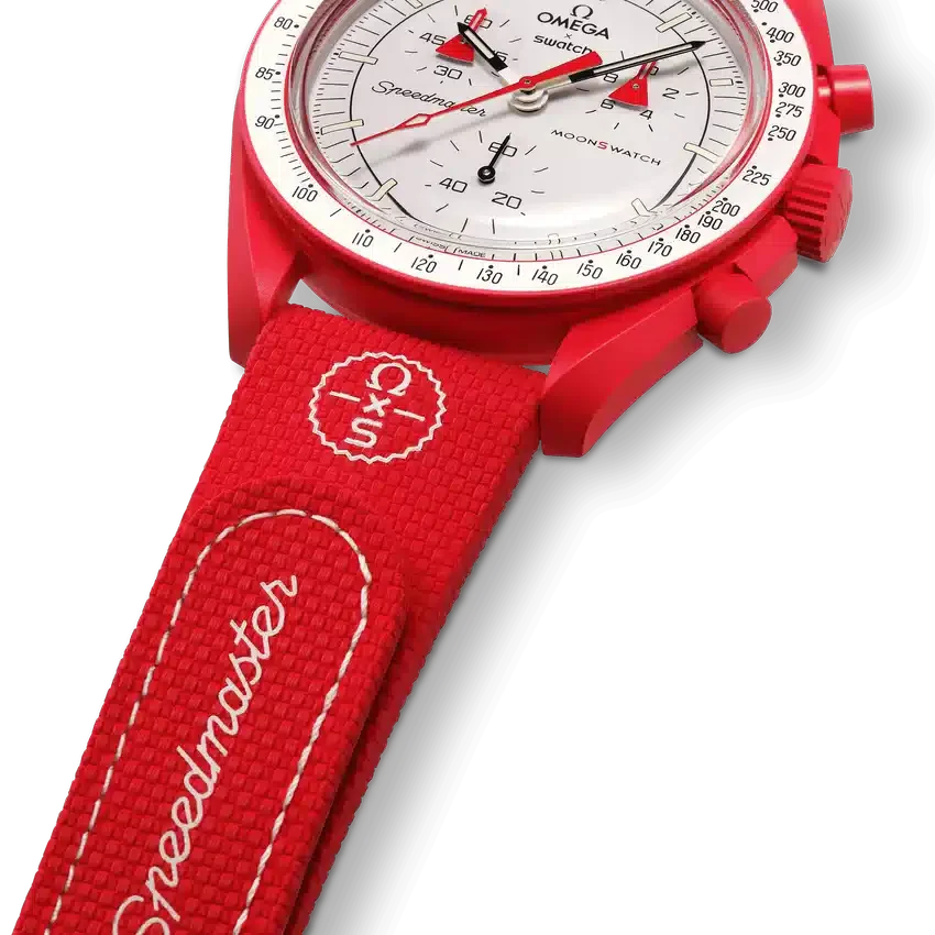 Moonswatch Red/White Rubber